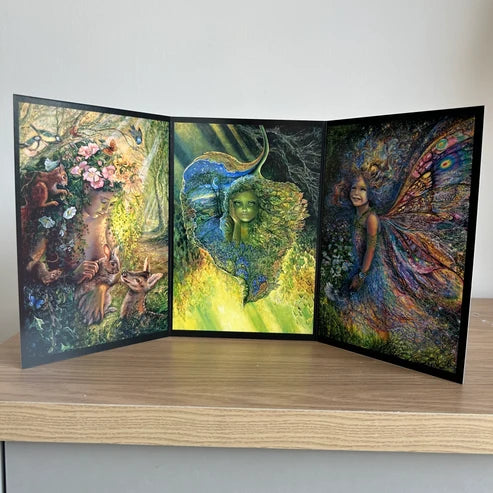 The Josephine Wall Collection - The Wood Nymph Triptych, Eco-Friendly Self-Sealing Trifold Card