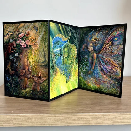 The Josephine Wall Collection - The Wood Nymph Triptych, Eco-Friendly Self-Sealing Trifold Card