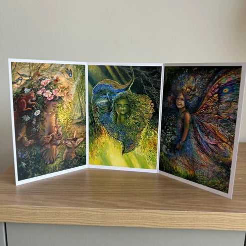The Josephine Wall Collection - The Wood Nymph Triptych, Eco-Friendly Self-Sealing Trifold Card