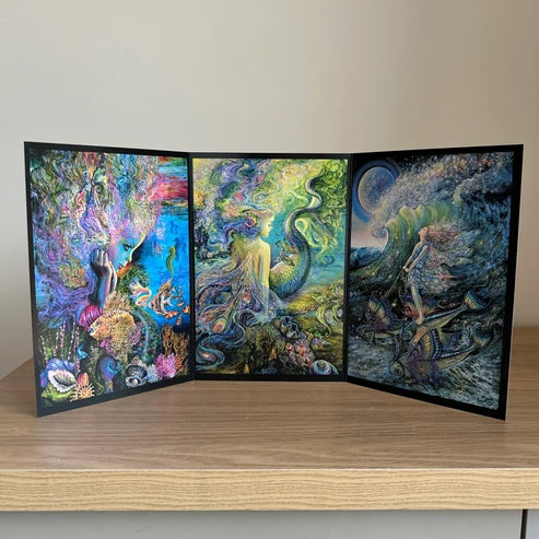 The Josephine Wall Collection - Water Baby Triptych, Eco-Friendly Self-Sealing Trifold Card