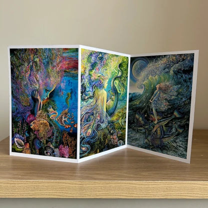 The Josephine Wall Collection - Water Baby Triptych, Eco-Friendly Self-Sealing Trifold Card