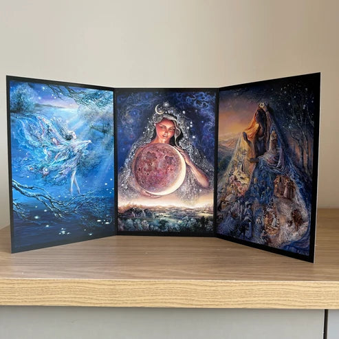 The Josephine Wall Collection - Where Moonbeams Fall Triptych, Eco-Friendly Self-Sealing Trifold Card