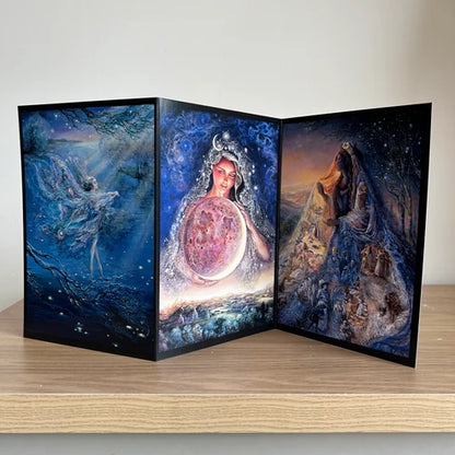 The Josephine Wall Collection - Where Moonbeams Fall Triptych, Eco-Friendly Self-Sealing Trifold Card