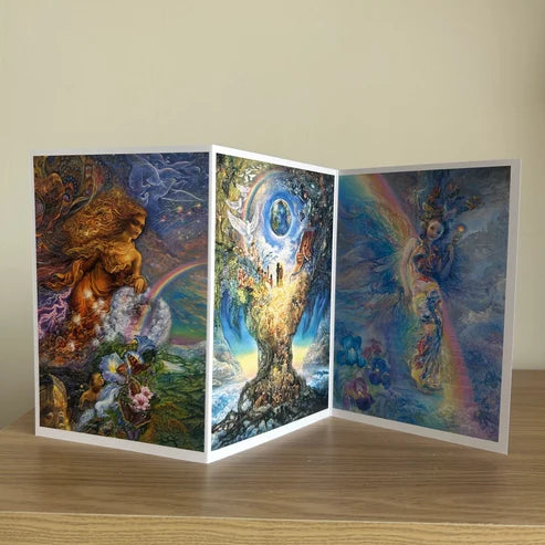 The Josephine Wall Collection - Wind of Change Triptych, Eco-Friendly Self-Sealing Trifold Card