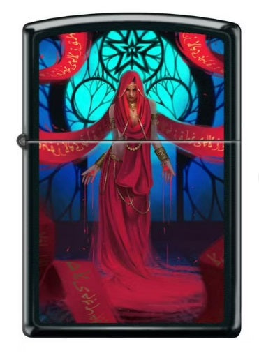 Zippo Lighter: Blood Mage by Jessica Prando, Matte Black