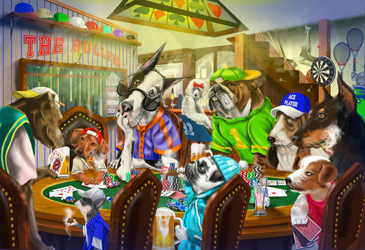 He's Bluffin by Howard Brower, 1000 Piece Puzzle