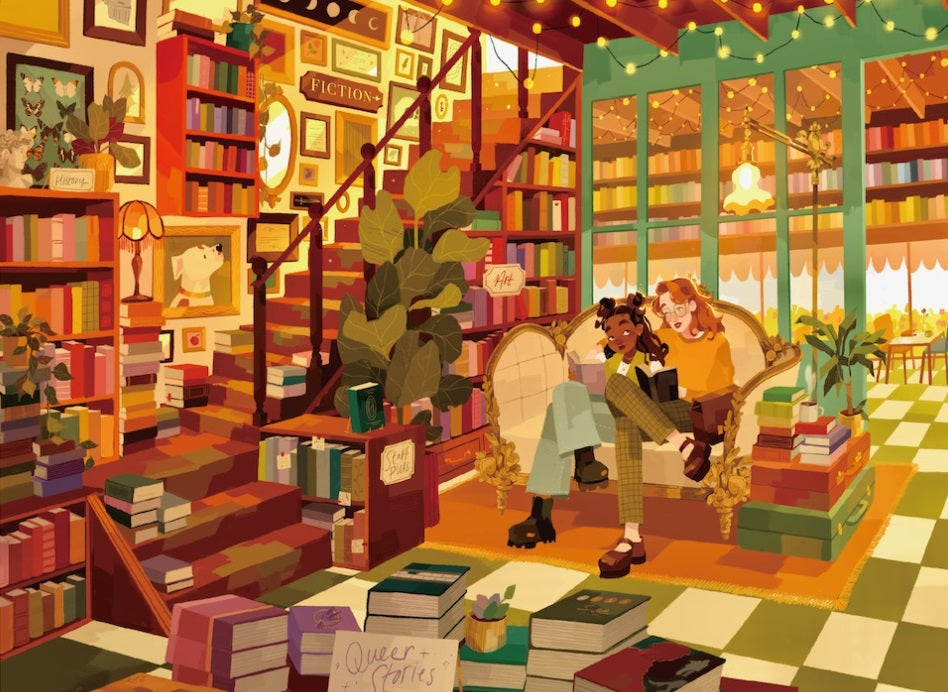 Bookstore Date by Sydney Dean, 1000 Piece Puzzle