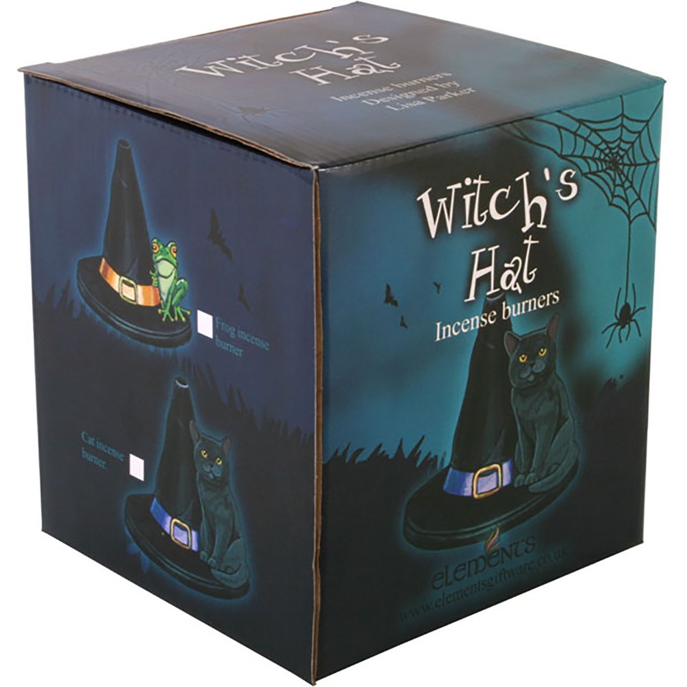 Witch Hat with a Cat by Lisa Parker Incense Cone Burner