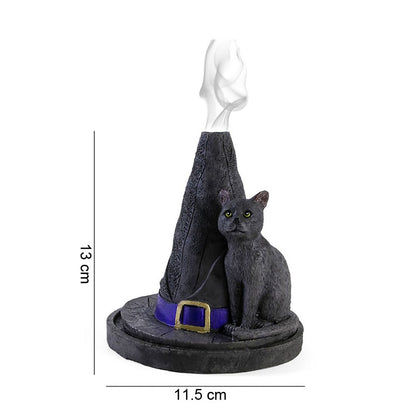 Witch Hat with a Cat by Lisa Parker Incense Cone Burner