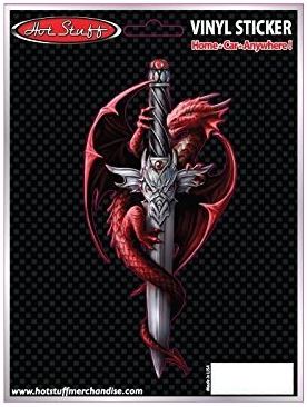 Dragon Dagger by Anne Stokes, Large Sticker
