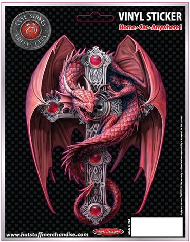 Gothic Guardian by Anne Stokes, Large Sticker