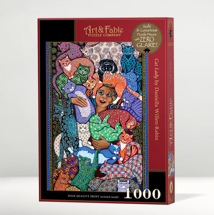 Cat Lady by Daniella Willett-Rabin, 1000 Piece Puzzle