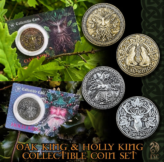 Oak King / Holly King sæt af Anne Stokes, samlemønter
