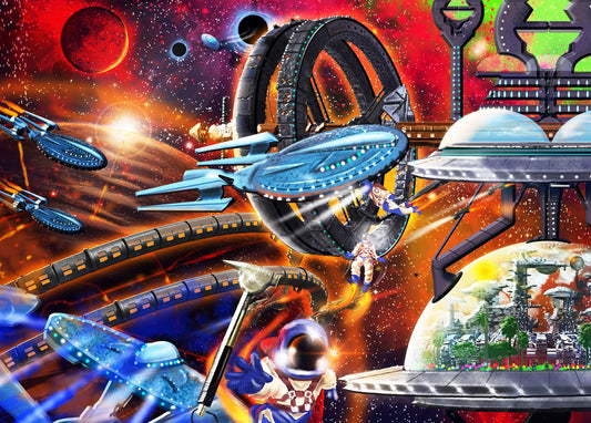 Space Colony by Howard Brower, 1000 Piece Puzzle