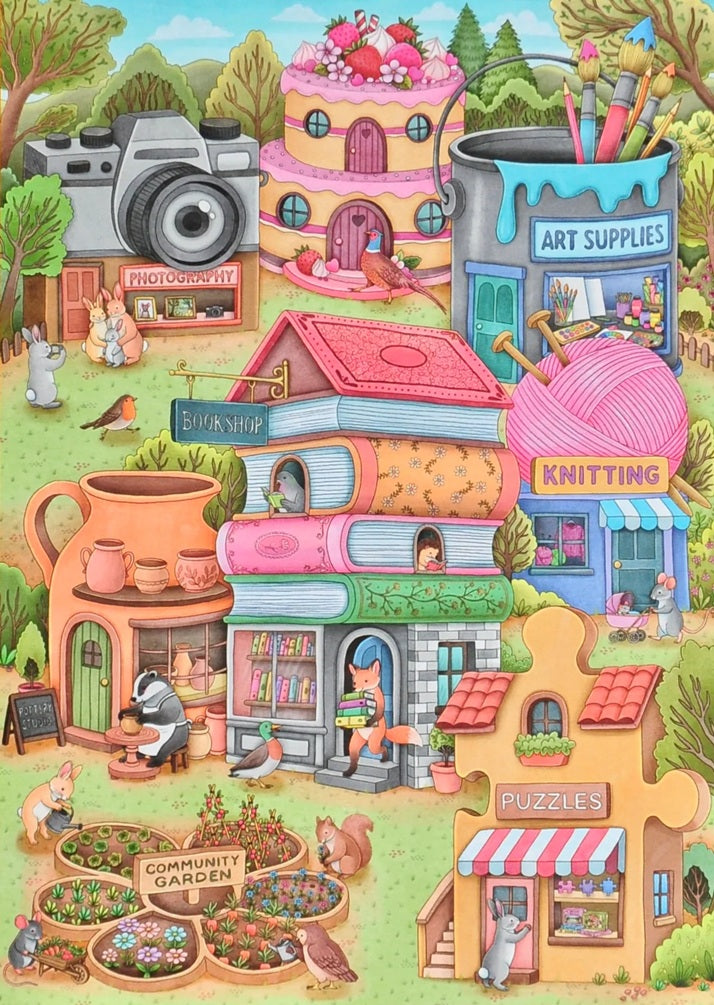 Hobby Village by Rose Skelton, 1000 Piece Puzzle