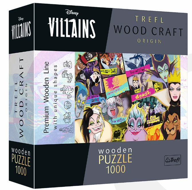 Disney Villains - Wood Craft 1000 Piece Wooden Puzzle
