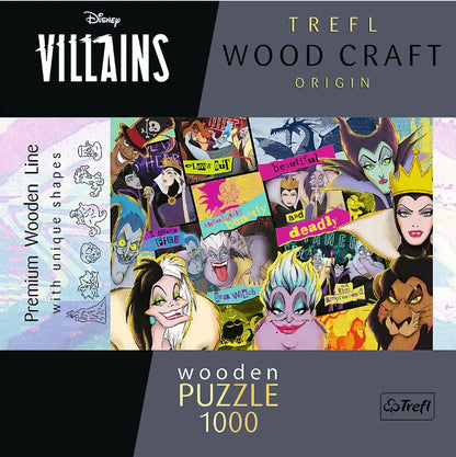 Disney Villains - Wood Craft 1000 Piece Wooden Puzzle