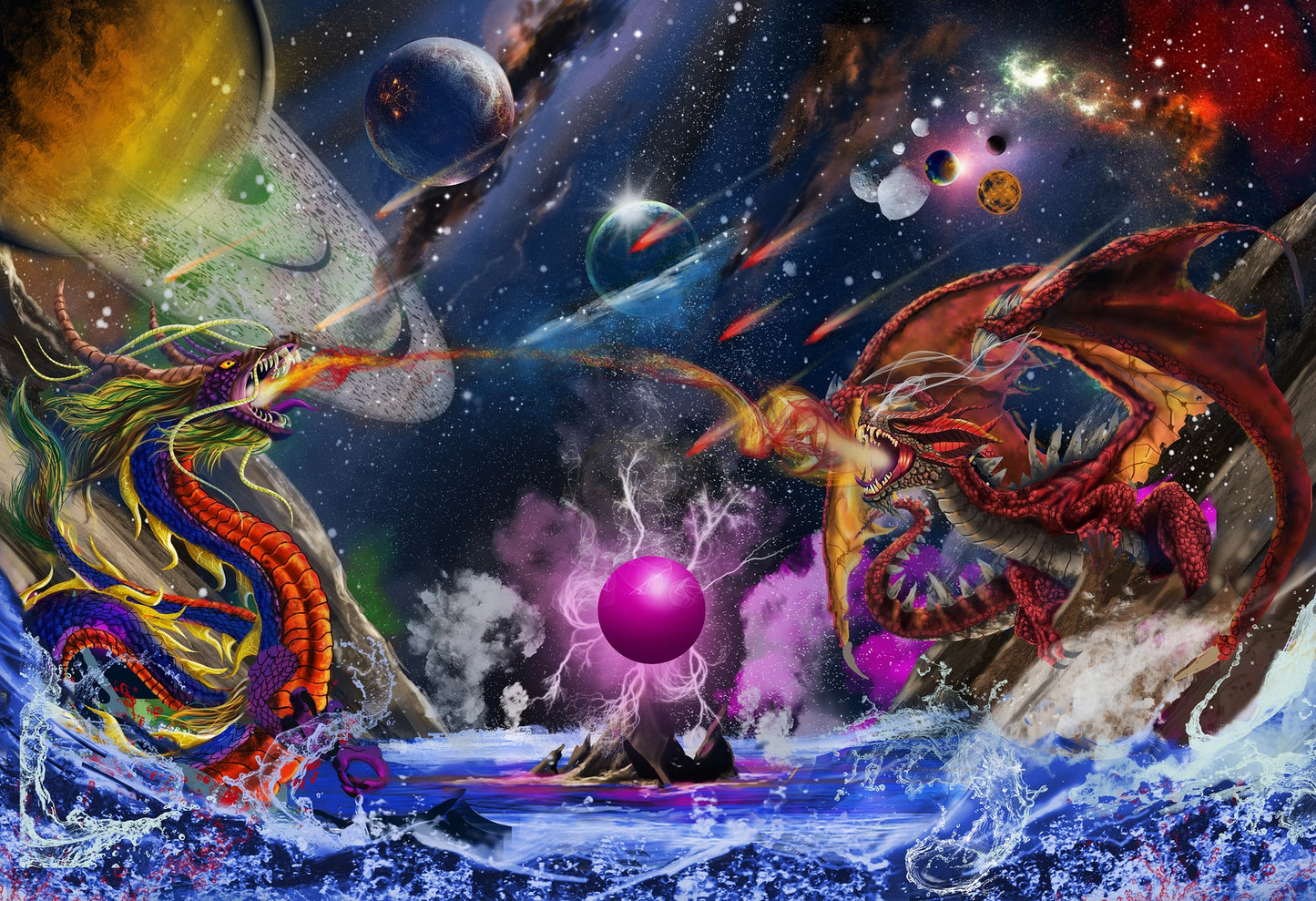 Galactic Dragons by Howard Brower, 1000 Piece Puzzle