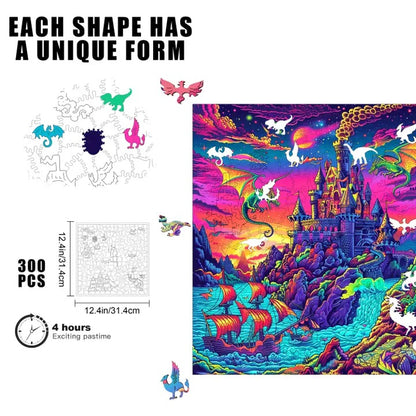 Dragons Dream Wood 300 Piece Jigsaw Puzzle