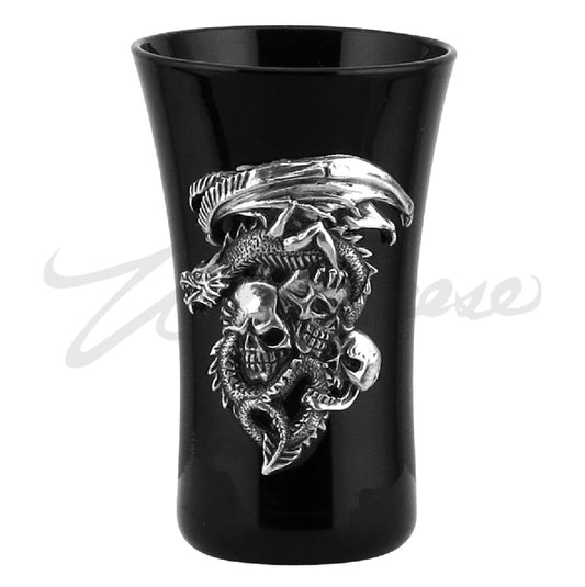 Dragon And Three Skulls - Shot Glass