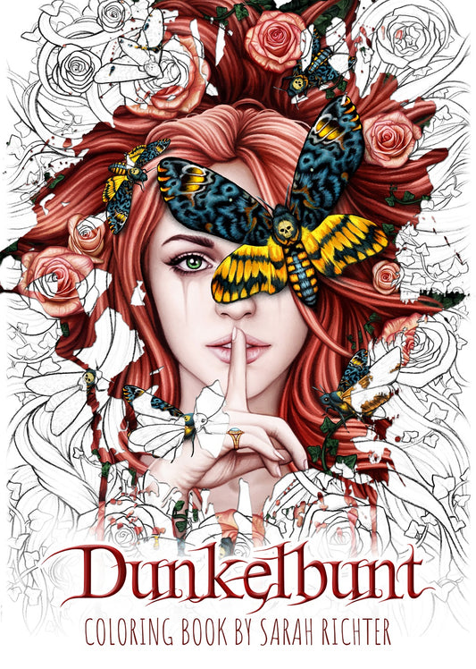 Dunkelbunt (Dark Colored) By Sarah Richter, Signed Coloring Book