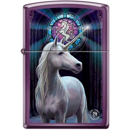 Zippo Lighter: Enlightenment by Anne Stokes, Purple Chrome