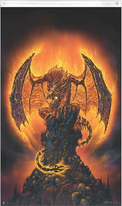 Harbinger of Fire by Ed Beard Blacklight Reactive, Flag