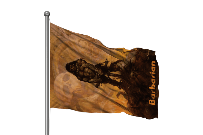 Barbarian by Frank Frazetta, Flag