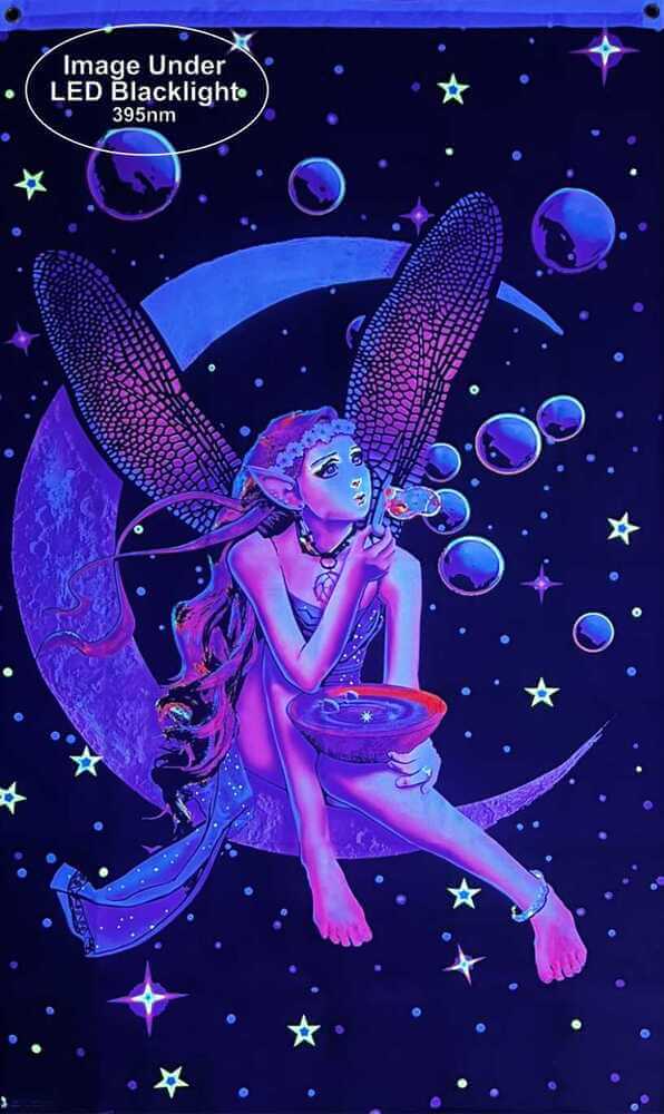 Fairy Dream Blacklight Reactive, Flag