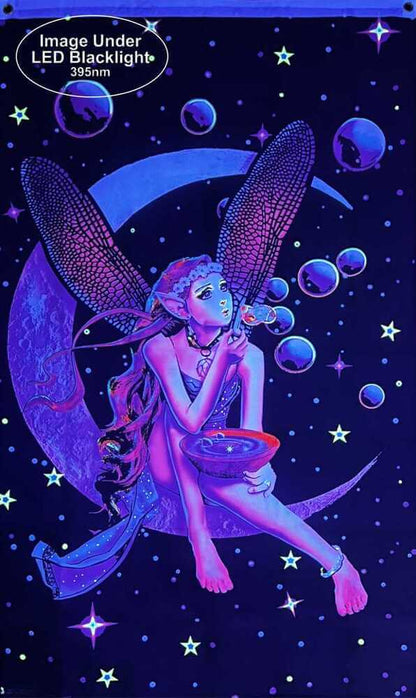 Fairy Dream Blacklight Reactive, Flag