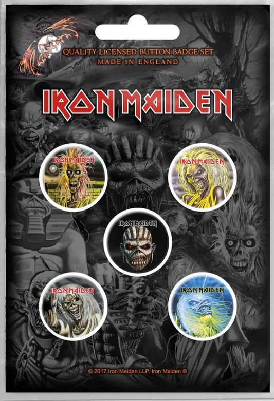 Iron Maiden - The Faces of Eddie, Button Set