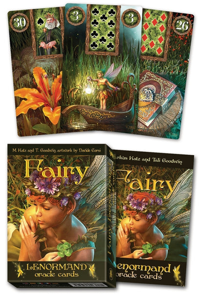 Fairy Lenormand Oracle by by Marcus Katz (Author),  Tali Goodwin (Author),  Davide Corsi (Artist)
