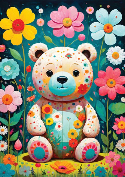 Flower Teddy Bear from Ivaylo Ivanov, 1000 Piece Puzzle