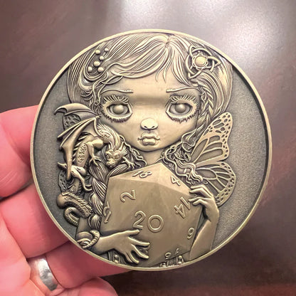 Jasmine Becket-Griffith's "20 Sided Dice Fairy" Goliath Coin