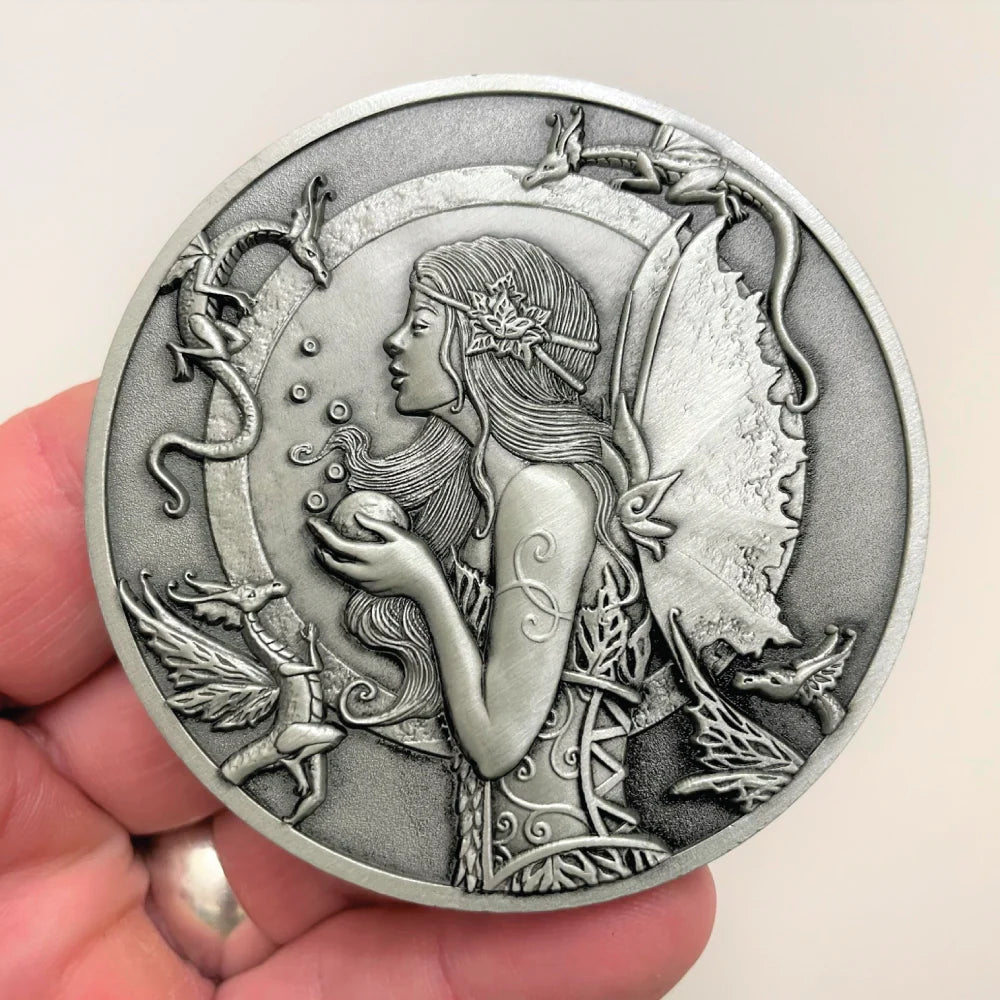 Amy Brown's "Dragon Spell" Goliath Coin