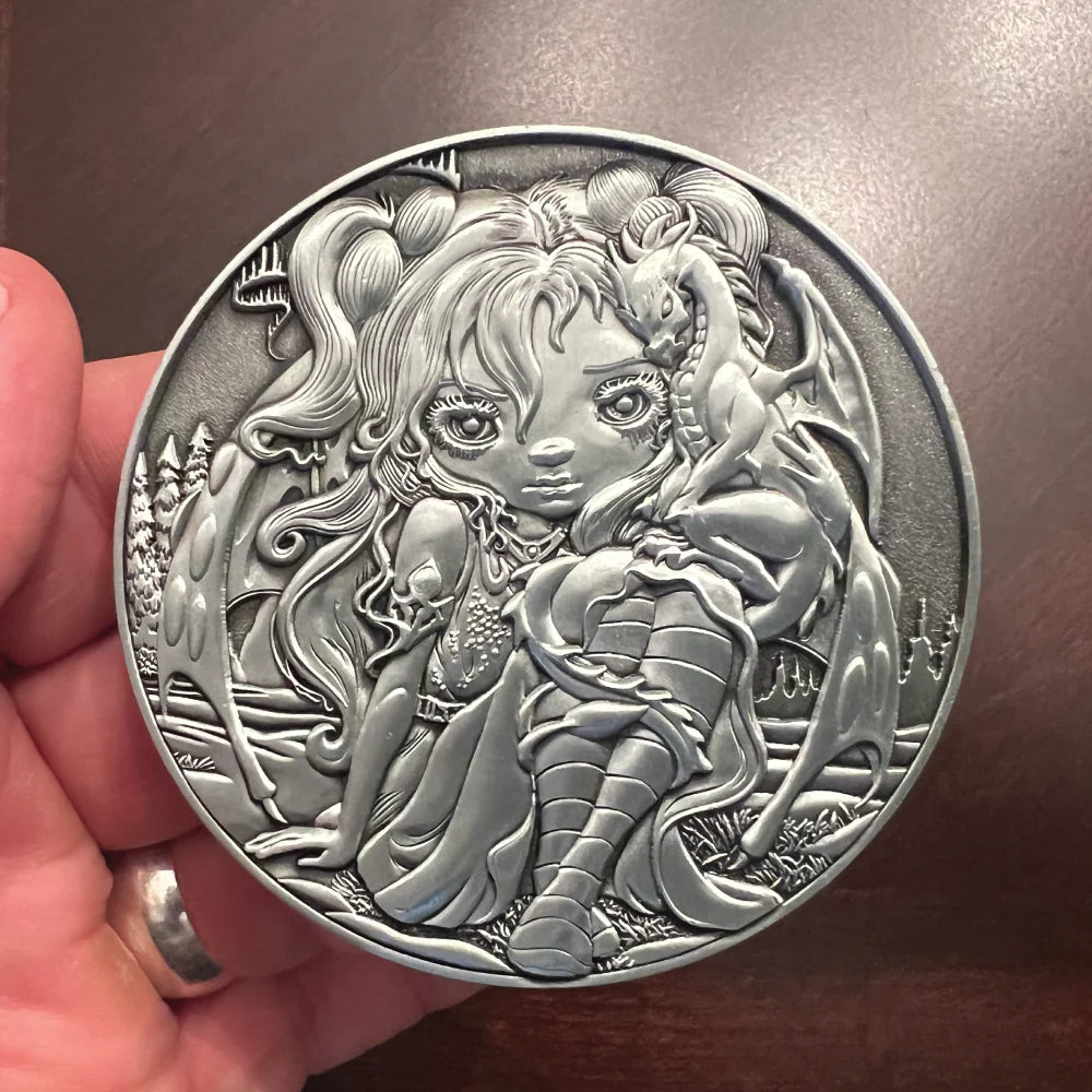 Jasmine Becket-Griffith's "Frost Dragonling" Goliath Coin