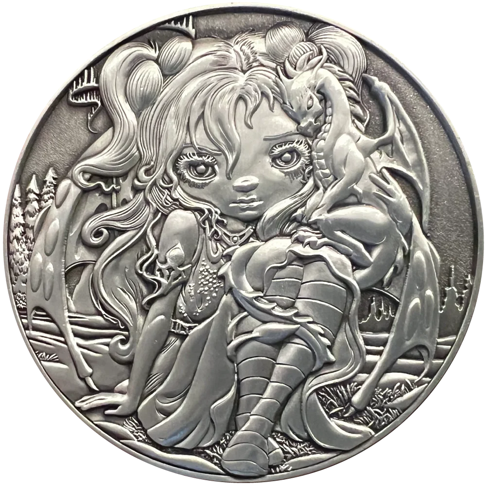 Jasmine Becket-Griffith's "Frost Dragonling" Goliath Coin