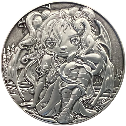 Jasmine Becket-Griffith's "Frost Dragonling" Goliath Coin