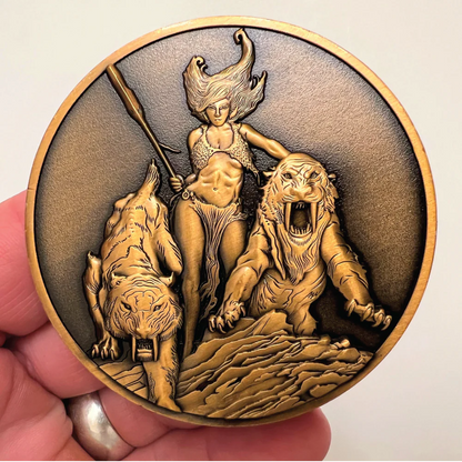 Frank Frazetta's "Huntress" Goliath Coin