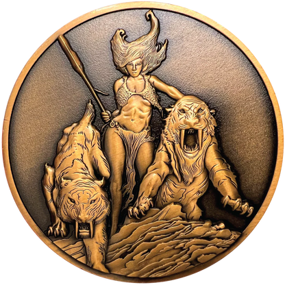 Frank Frazetta's "Huntress" Goliath Coin