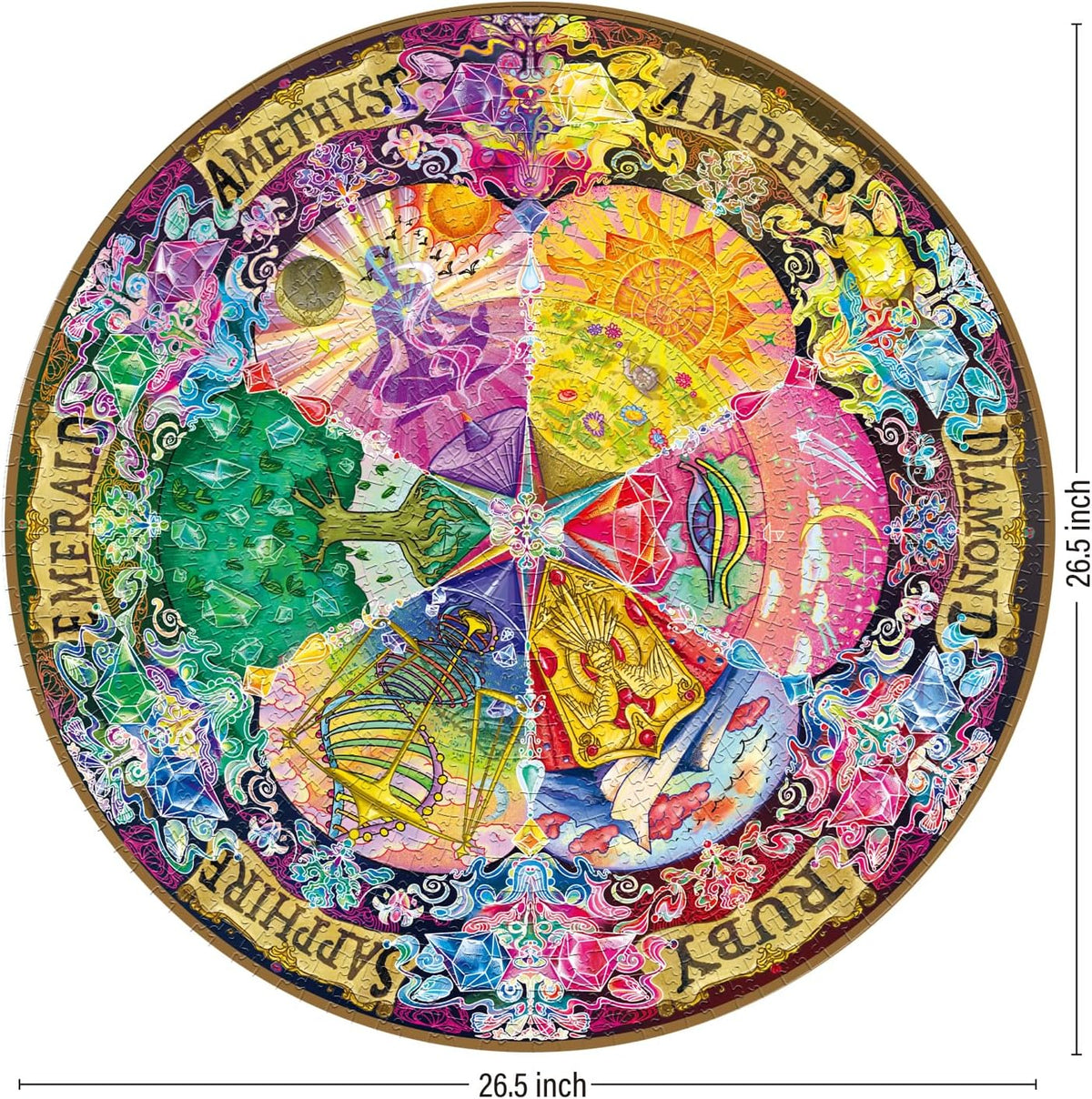 Gem Mandala, 1000 Piece Puzzle