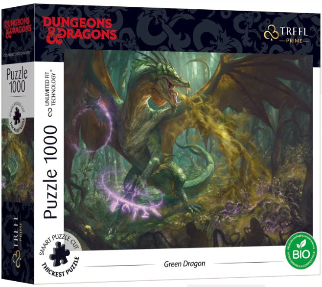 De jacht op de groene draak - Dungeons &amp; Dragons, puzzel van 1000 stukjes