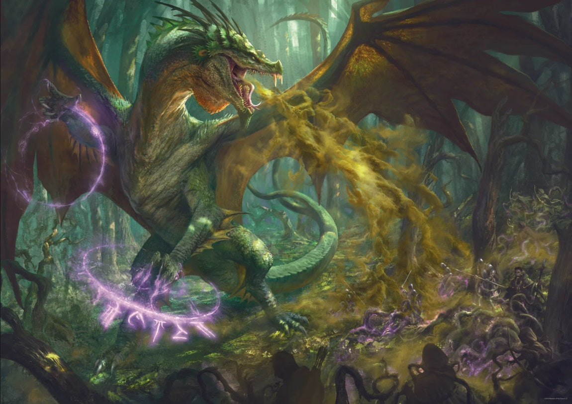 De jacht op de groene draak - Dungeons &amp; Dragons, puzzel van 1000 stukjes