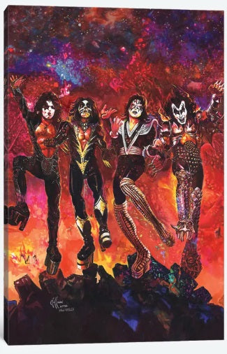 Kiss Destroyer van Chris Hoffman, Limited Edition canvas print