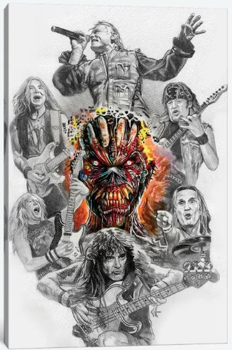 Iron Maiden af ​​Chris Hoffman, lærredstryk
