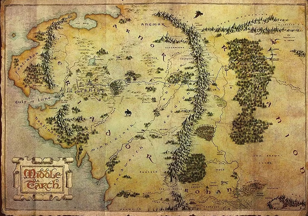 The Hobbit - Map, 1000 Piece Puzzle
