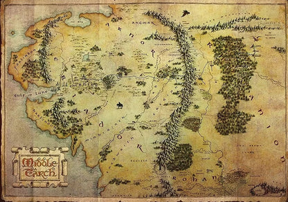 The Hobbit - Map, 1000 Piece Puzzle