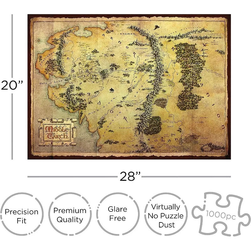 The Hobbit - Map, 1000 Piece Puzzle