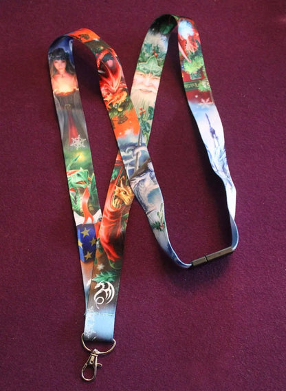 Christmas Fantasy Art by Anne Stokes, Lanyard