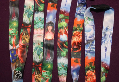 Christmas Fantasy Art by Anne Stokes, Lanyard